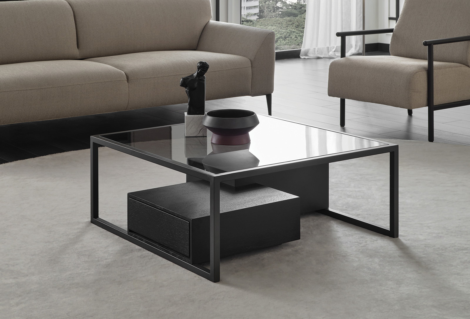 Berta Orta sehpa, 89x89 cm (GxD)